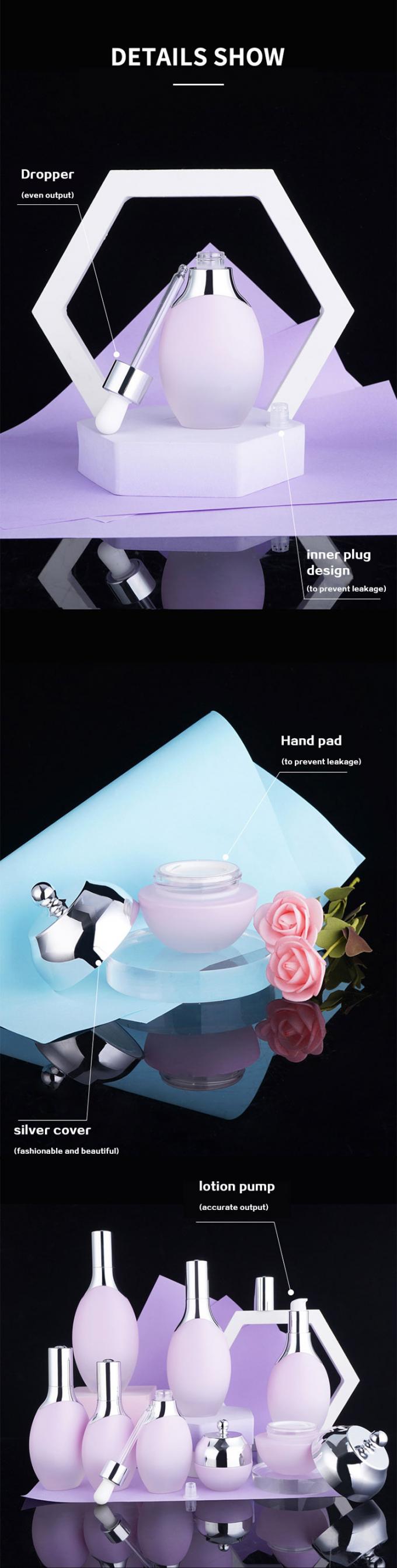 Custom Logo 50g 40ml 100ml 120ml Skincare Packaging Square  Glass Jar Bottle with Corrugated wave Lids ABS Pump skin se 3