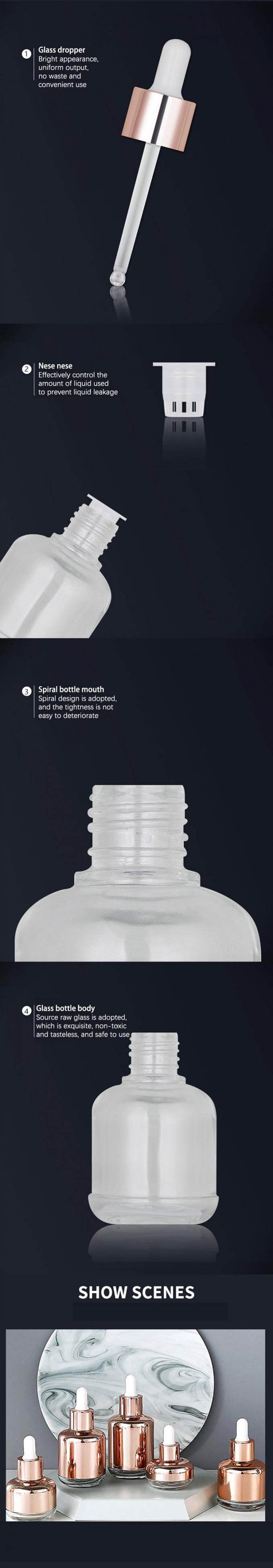 luxury Essential oil packaging 20ml 30ml 40ml 50ml 60ml cosmetic eye matte black CBD serum glass dropper bottle with box 1
