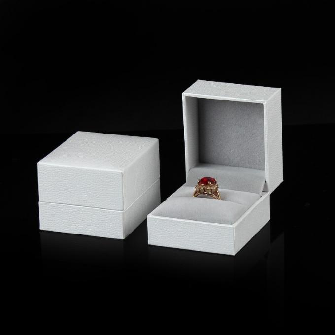 White vellum jewelry box showed ring necklace box 1