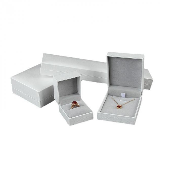 White vellum jewelry box showed ring necklace box 4