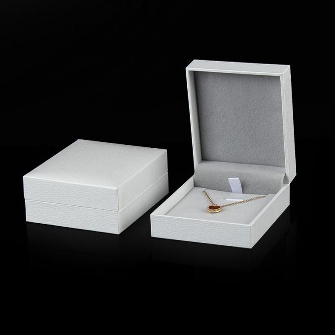 White vellum jewelry box showed ring necklace box 2