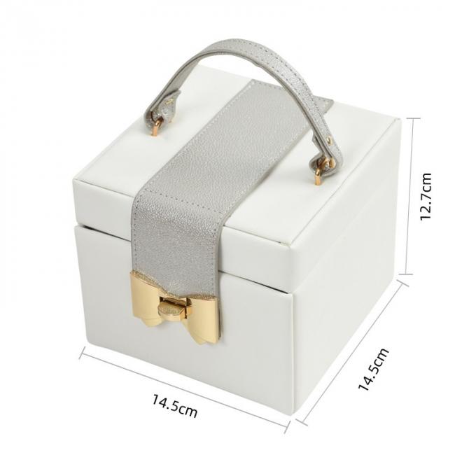 Contracted PU receive jewelry boxes, jewelry boxes PU leather studs earrings ring necklace jewelry receive leather box 1