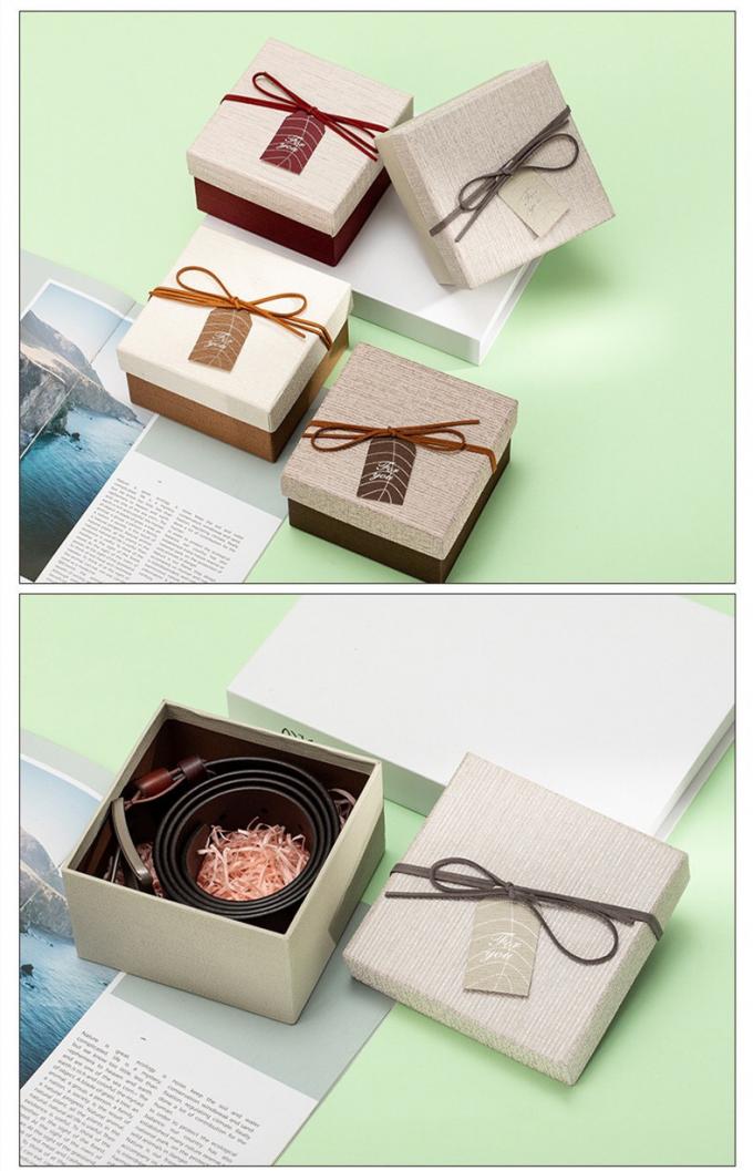 custom logo luxury square gift packaging black paper heaven and earth cover hard kraft paper belt box 3