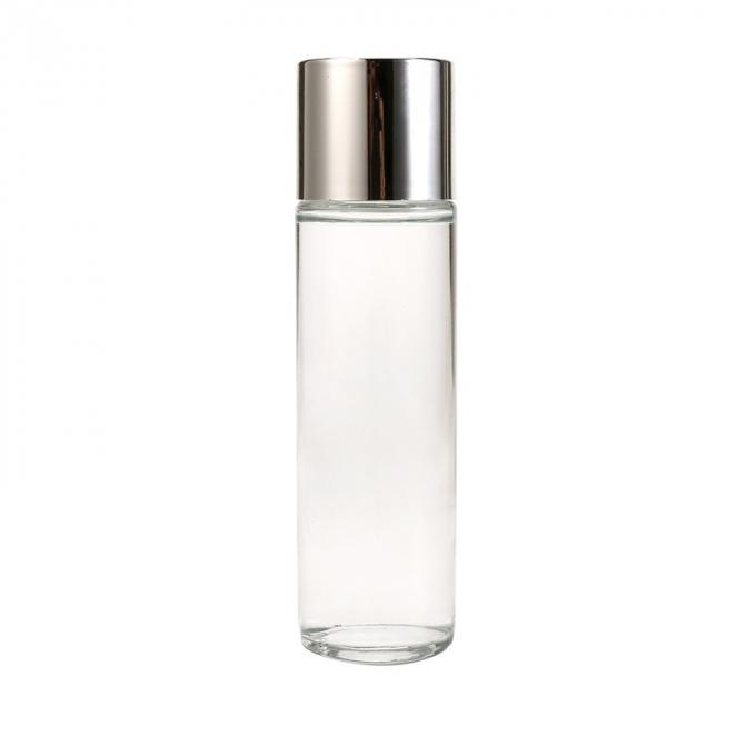 Glass Cosmetics bottle Red bright silver series glass bottle 4