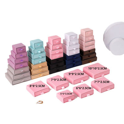 Wholesale jewelry drawer kraft paper jewelry ring necklace storage box black earrings paper box